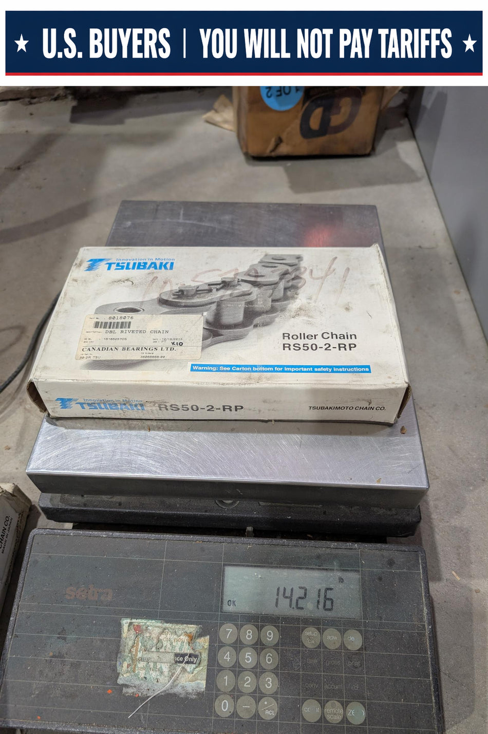 TSUBAKI Roller Chain RS50-2-RP - 8018076- 10 FT - New
