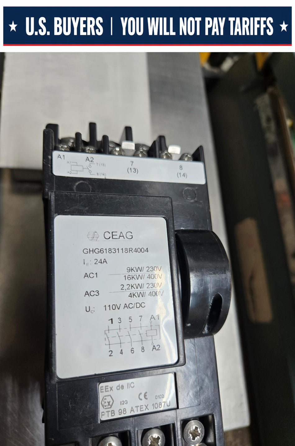 CEAG Explosion Proof 4 pole Contactor GHG6183118R4004 -24A - 230-400V