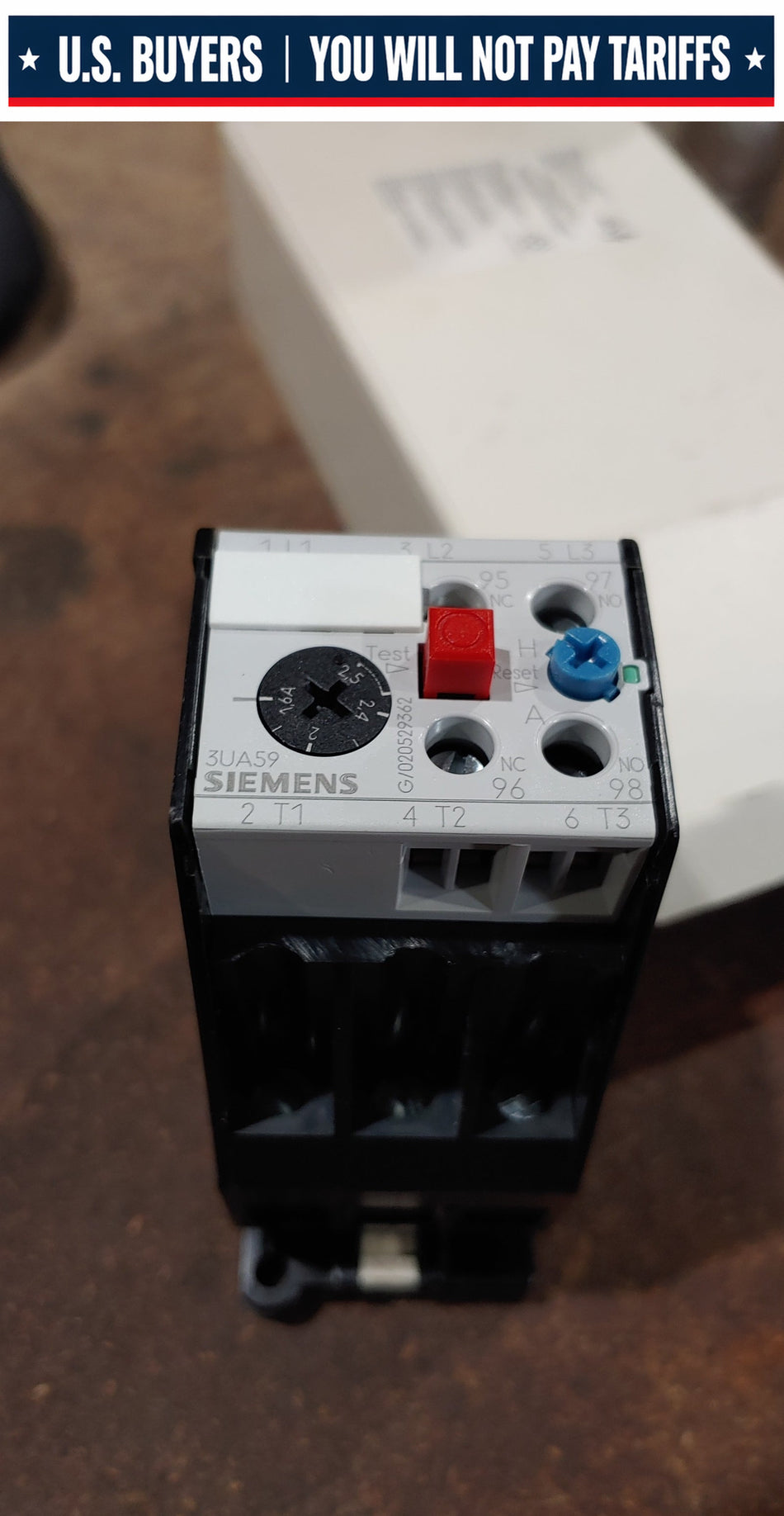 3UA59-00-1C Siemens, overload relay rated for 1.6-2.5 amps