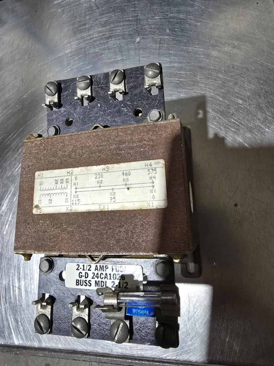 GE 9T58B67G9 0.25KVA TYPE-1P MULTI TAP 230/460/575 TO 115/95 CONTROL TRANSFORMER