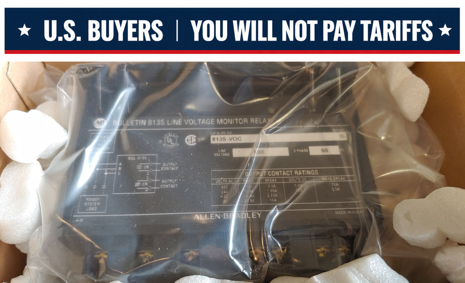 Allen Bradley 813S-VOC Line Monitor Relay 600V 60Hz Ser:B