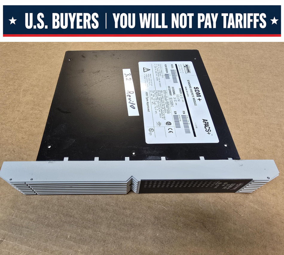 MOORE 39SDM024DCCBN APACS+, ROM:3.23, REV:10, SDM+ STANDARD DISCRETE MODULE, 24VDC P/N: 16101-174/10  (Used)