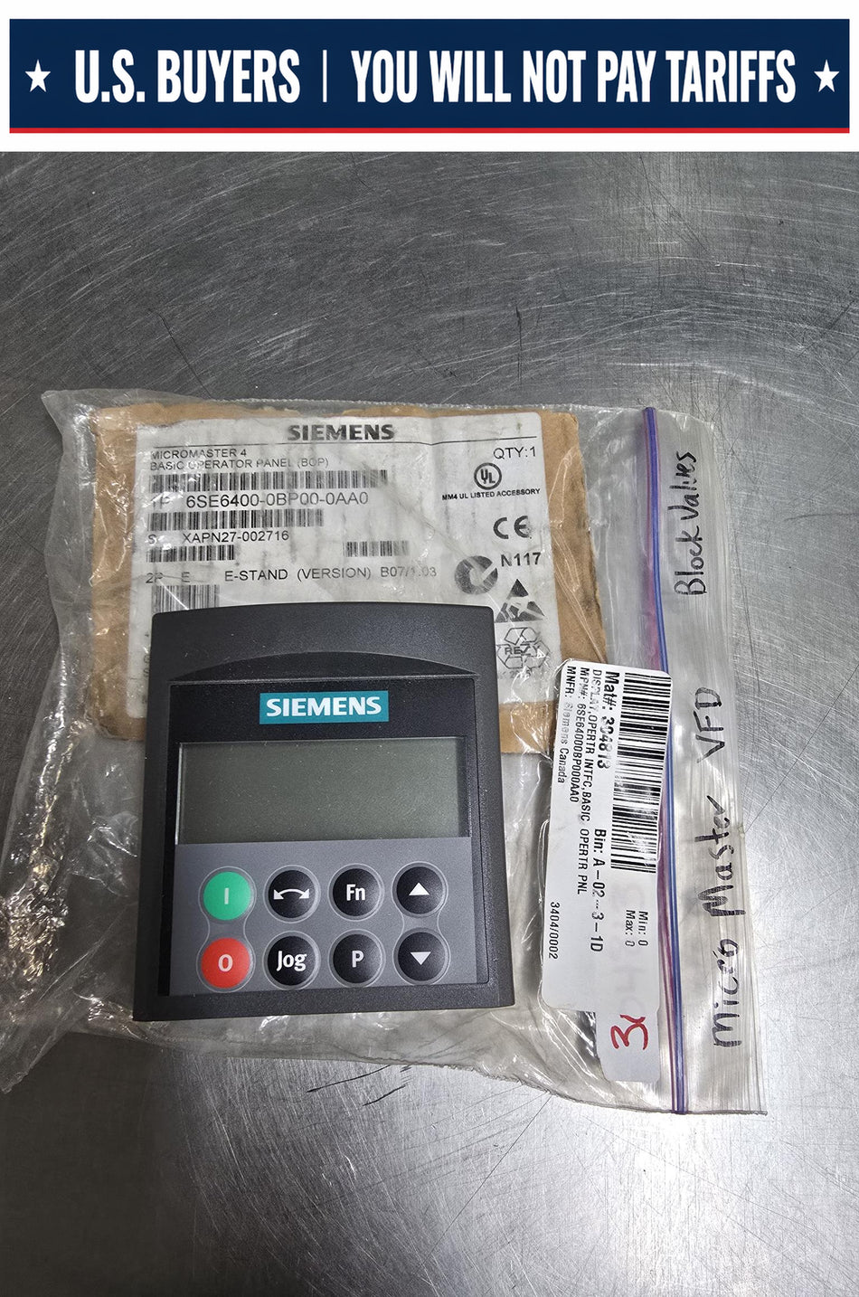 SIEMENS 6SE6400-0BP00-0AA0, MICROMASTER 4 BASIC OPERATOR PANEL (BOP)