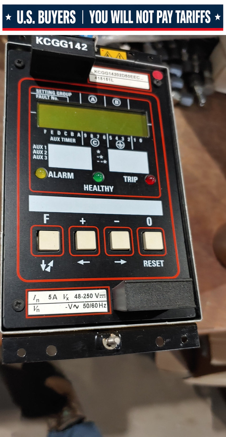ALSTOM  KCGG14202D50EEC OVERCURRENT RELAY 5A