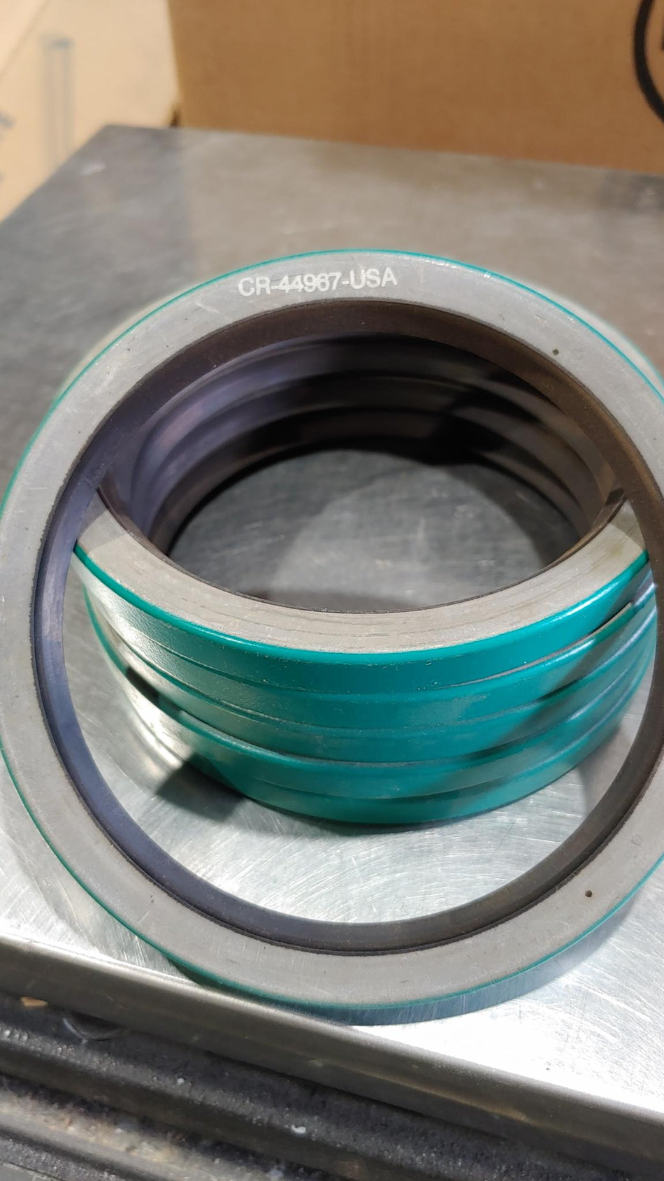 (Lot of 6) CR Seals 44967 Single Lip Oil Seal, 4.500 in Shaft Dia., 5.501 in OD, 0.438 in Overall Width