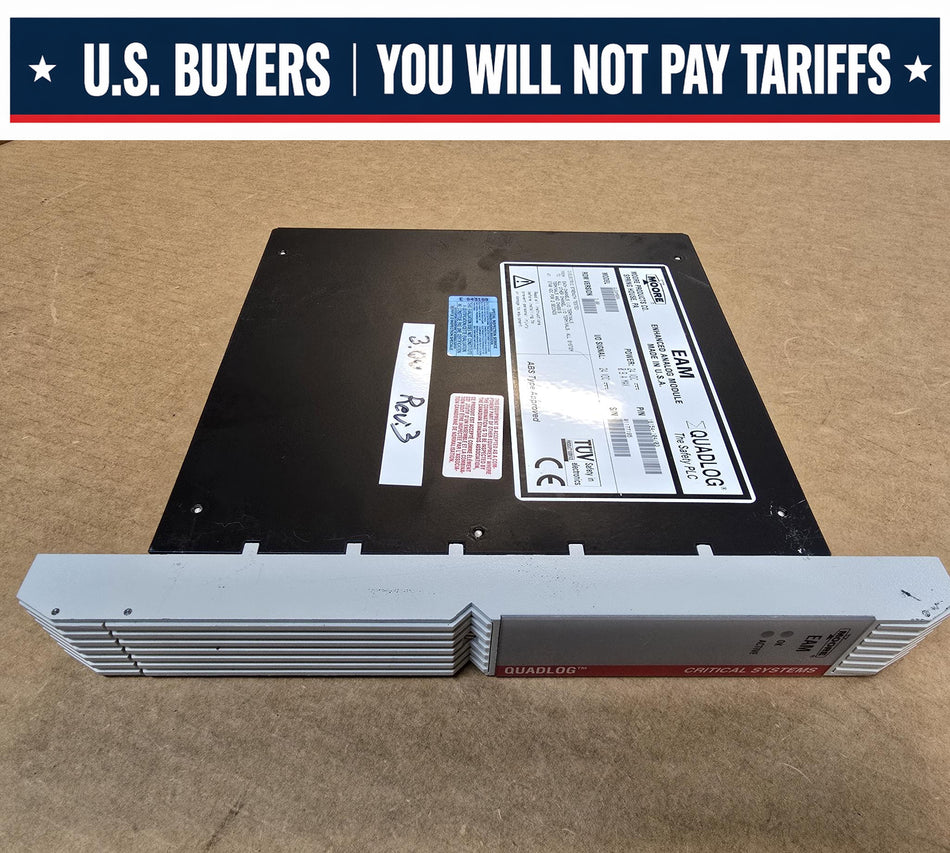 MOORE QLEAMBBN QUADLOG, ROM:3.00, REV:3, EAM ENHANCED ANALOG MODULE, 24VDC, P/N: 16154-104/03  (Used)