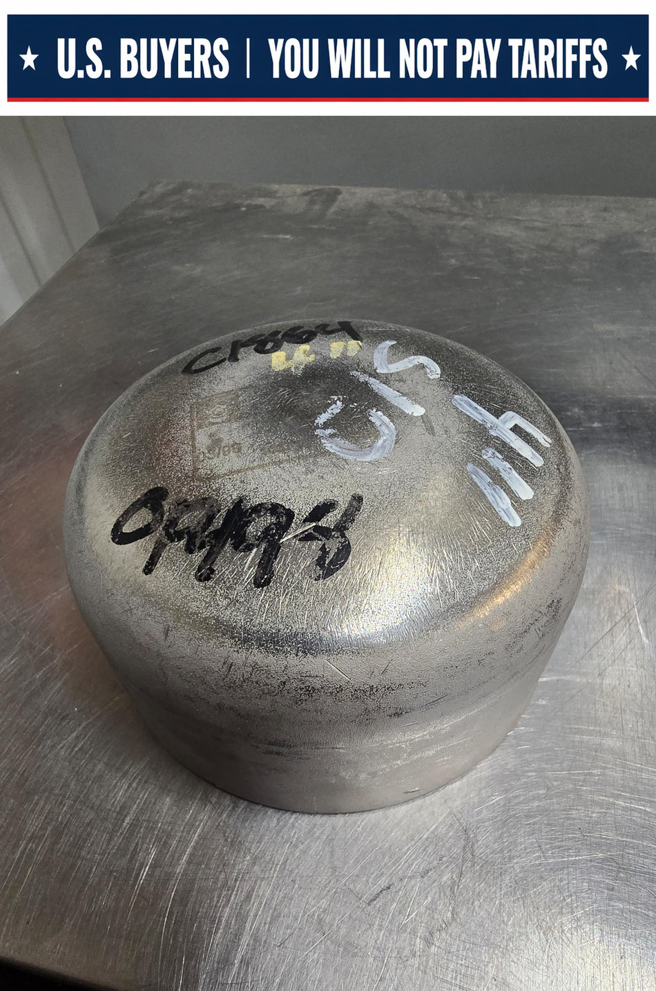 Schulz 4" Schedule 10 Butt-Weld Pipe Cap 4"  Schedule 10  Butt Weld  WP 304/304L Stainless Steel  SA-403  Made in Germany