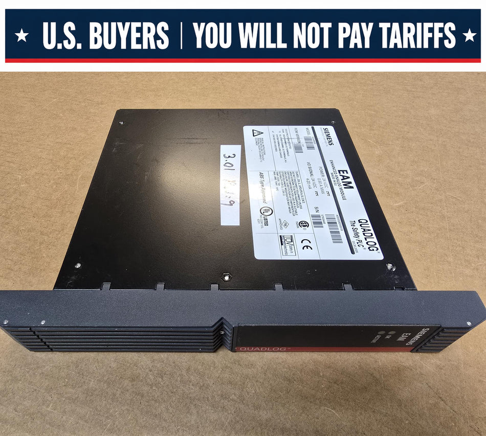 SIEMENS QLEAMBBN QUADLOG, ROM:3.01, REV:9, EAM ENHANCED ANALOG MODULE, 24VDC, P/N: A5E00282006/09  (Used)
