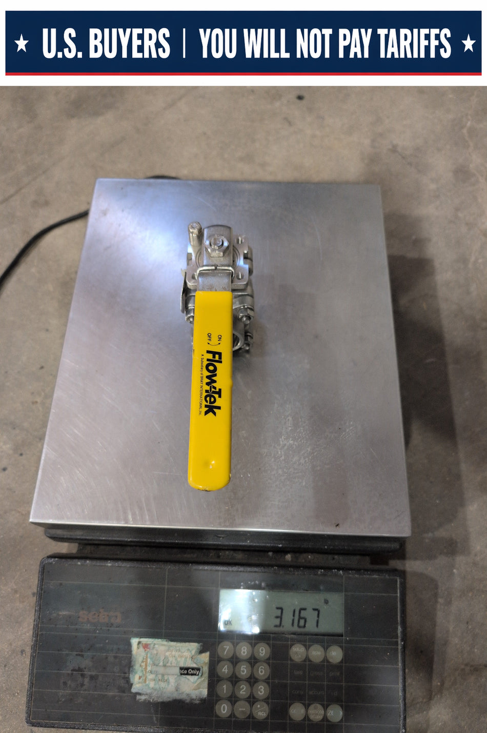 Flowtek 1" Stainless Steel Ball Valve - 1000 WOG - CF8M - 316 SS - Weld on ends