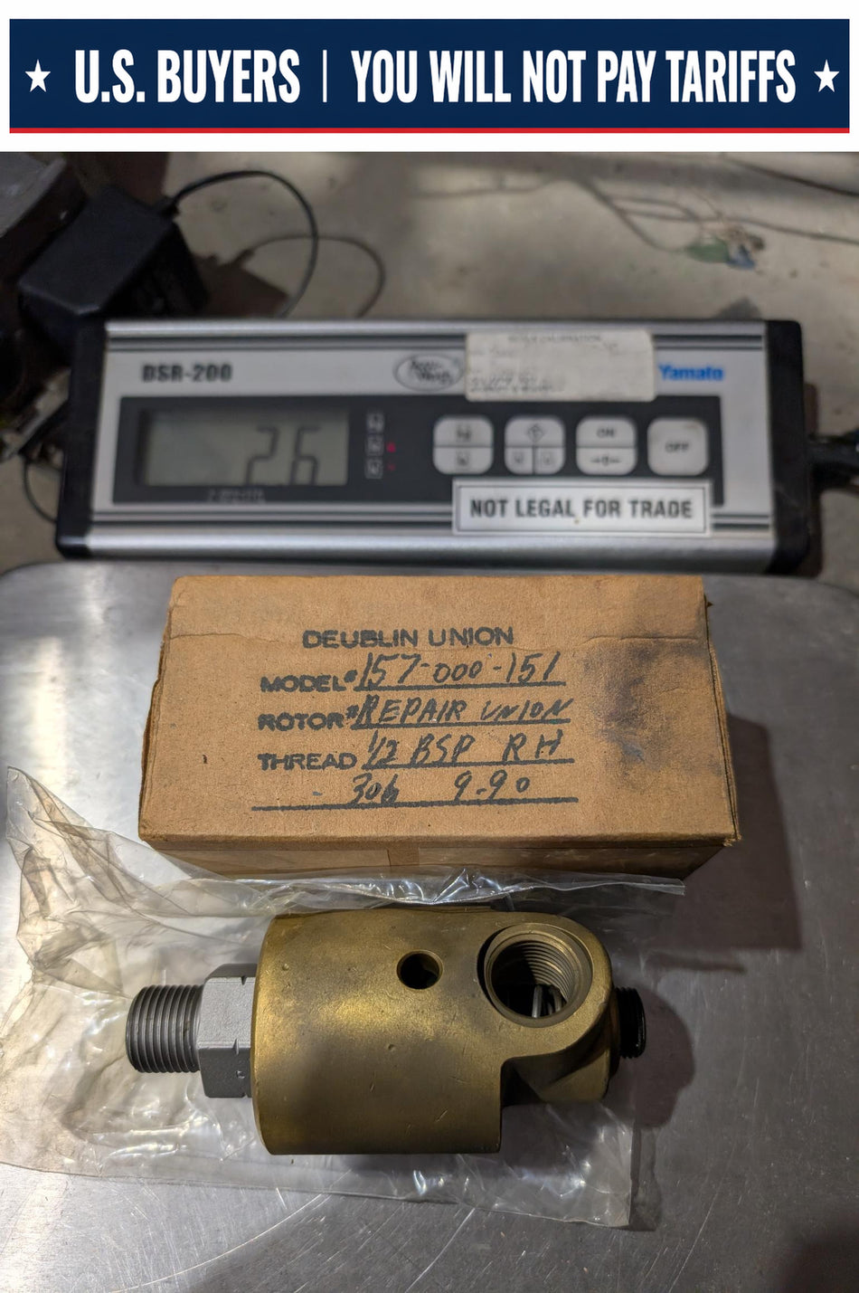 Deublin Union 157-000-151- 1/2 Inch BSP RH Rotary Joint