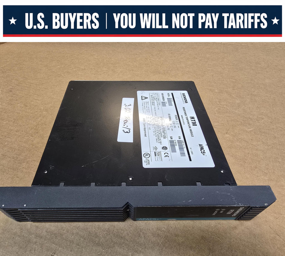 SIEMENS 39RTMCAN APACS+,ROM:3.02, REV:13 RTM RESISTANCE TEMPERATURE MODULE, 24VDC, P/N:16207-61/13 (Used)