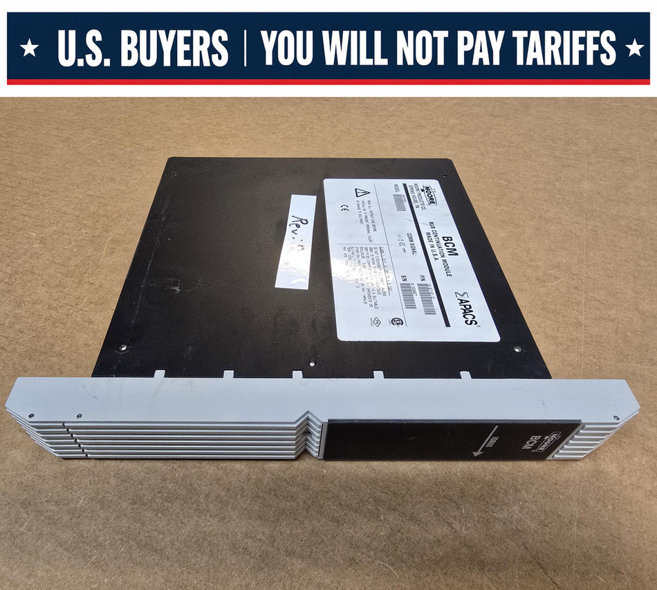 MOORE 39BCMNBN APACS, REV: 2, BCM BUS CONTINUATION MODULE, P/N: 16197-61/2 (Used)