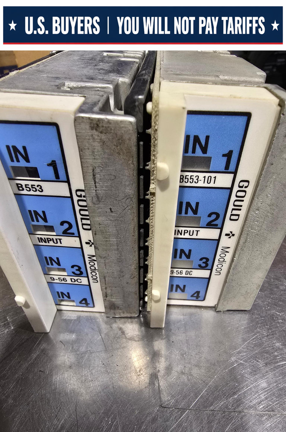 Gould/Modicon B553-101  Input Module 9-56vdc "Used Qty 2 note one has 2 screws missing"