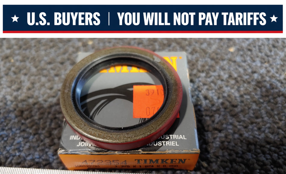 Timken National Seals 472354 Nitrile Oil Seal - Solid, 1.375 in Shaft, 1.878 in OD, 0.250 in Width, 47 Design, Nitrile Lip Material