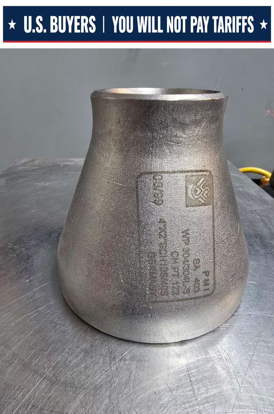 Schulz 4"X 2" Concentric Reducer  4"X 2"  Schedule 10S/40S  Butt Weld  WP-S 304/304L Stainless Steel  SA-403  Made in Germany