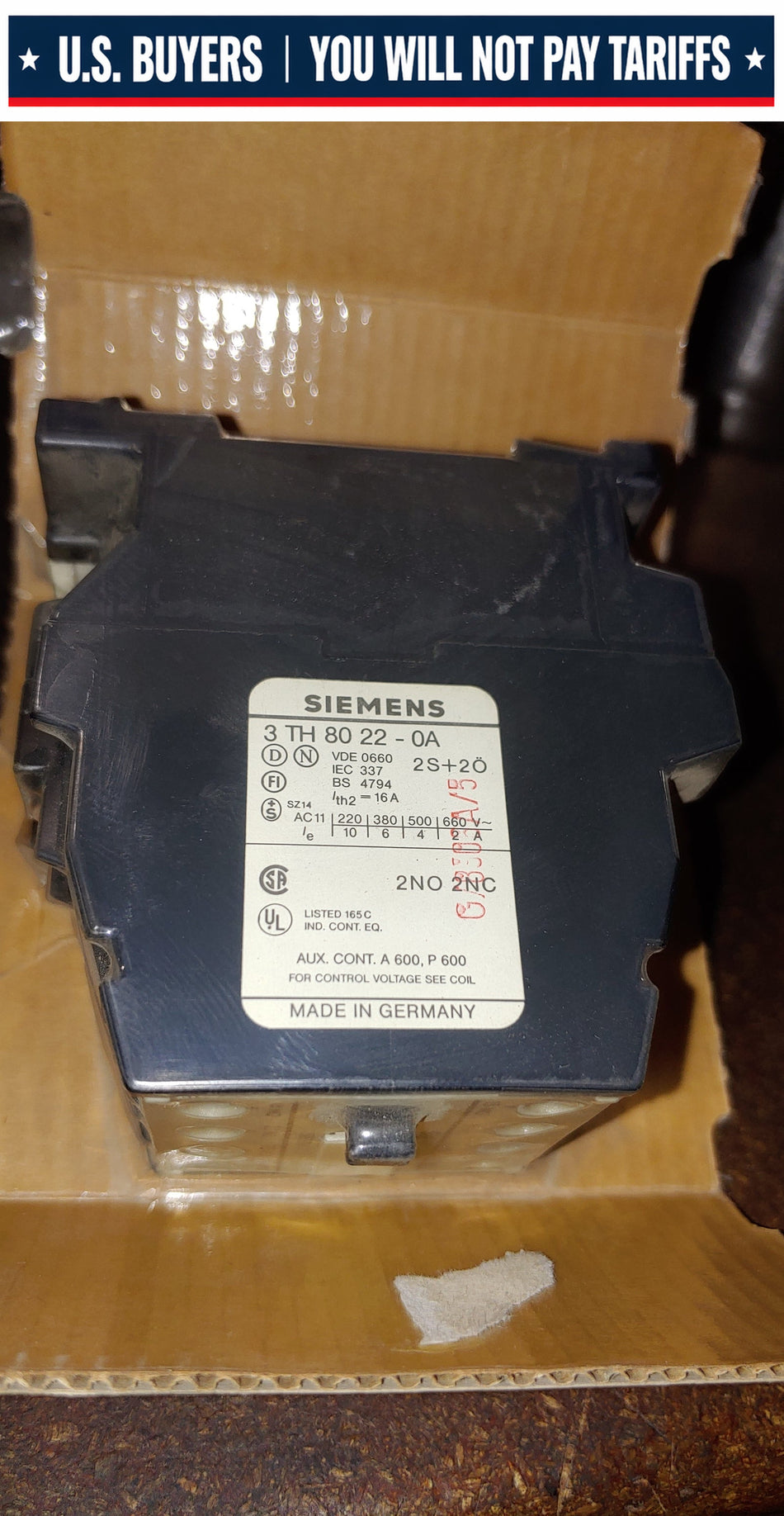 Siemens 3TH8022-0A Control Relay 4POLE 2NO/2NC 115VAC COIL