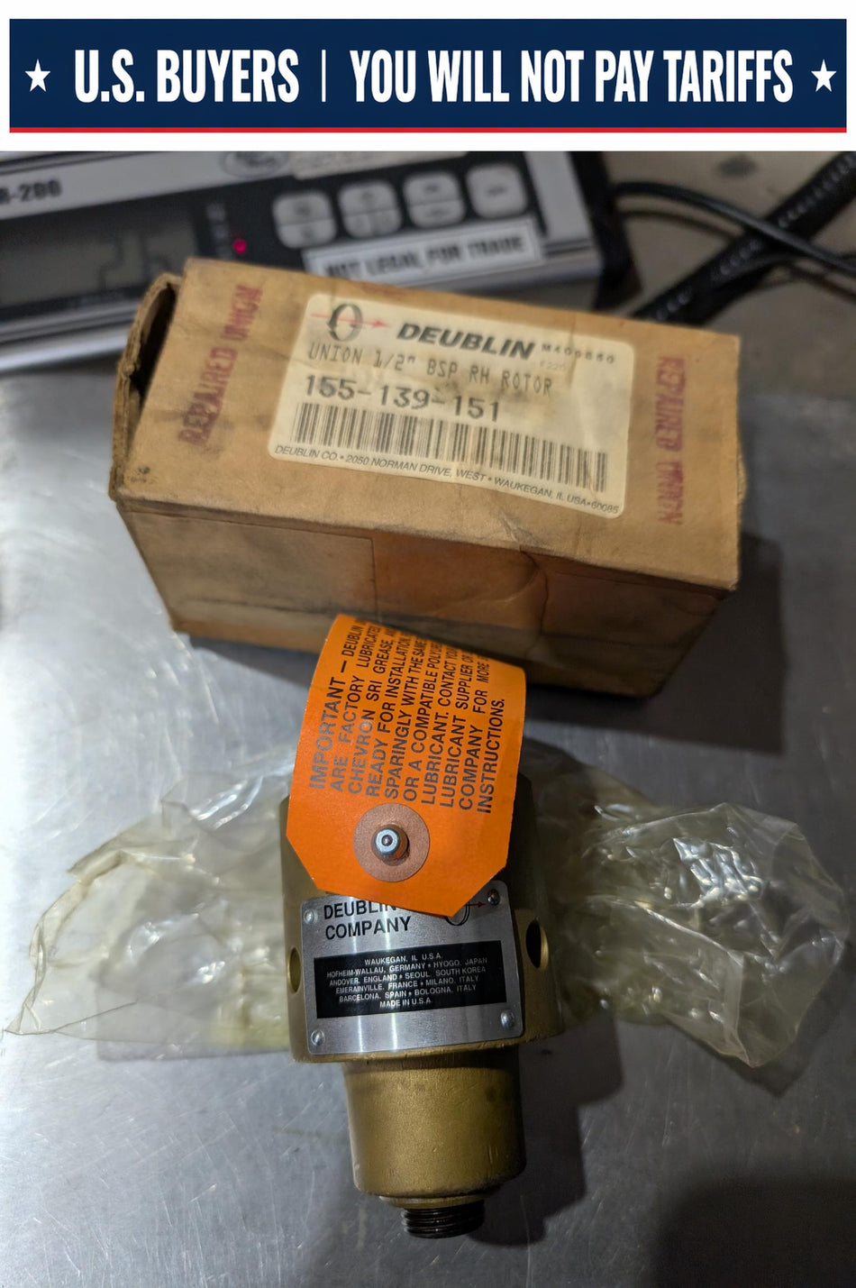 Deublin Union 155-139-151 - 1/2 Inch BSP RH Rotary Joint