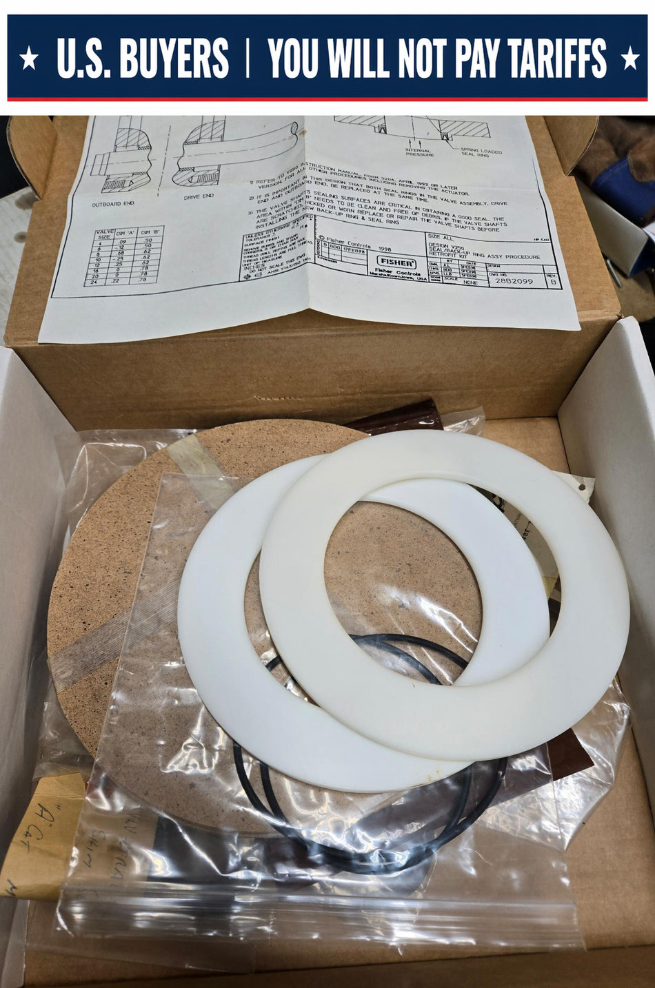 Fisher Control Valve 6 Inch V250 Repair Kit - RV250X00612