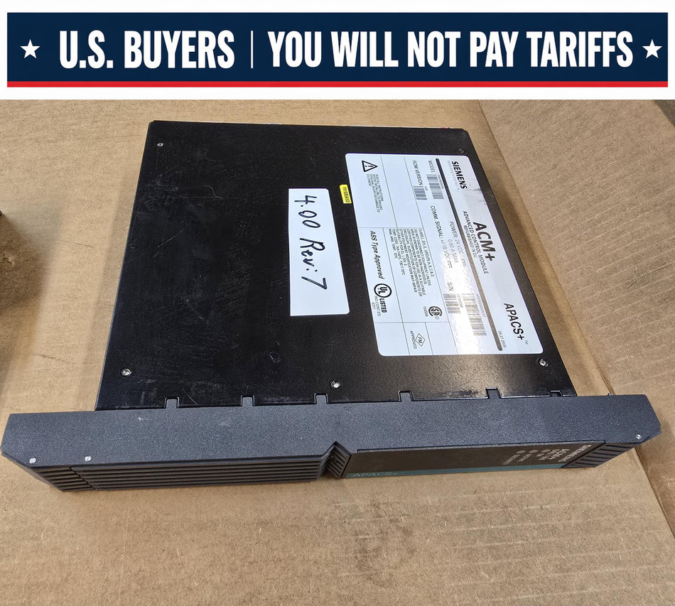 SIEMENS 39ACM28AEN APACS+, ROM:4.00, REV:7, ACM+ ADVANCED CONTROL MODULE, 24VDC  (Used)