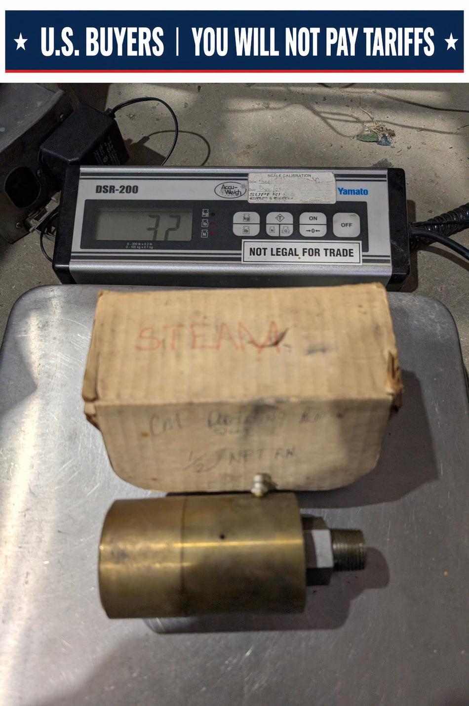 Deublin Union 1/2 Inch NPT x 1/2 Inch SFH Steam Rotary Joint