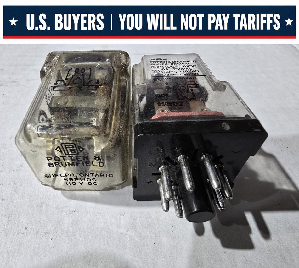 POTTER BRUMFIELD KRP14DG 120V COIL 8 PIN  (LOT OF 2 USED)