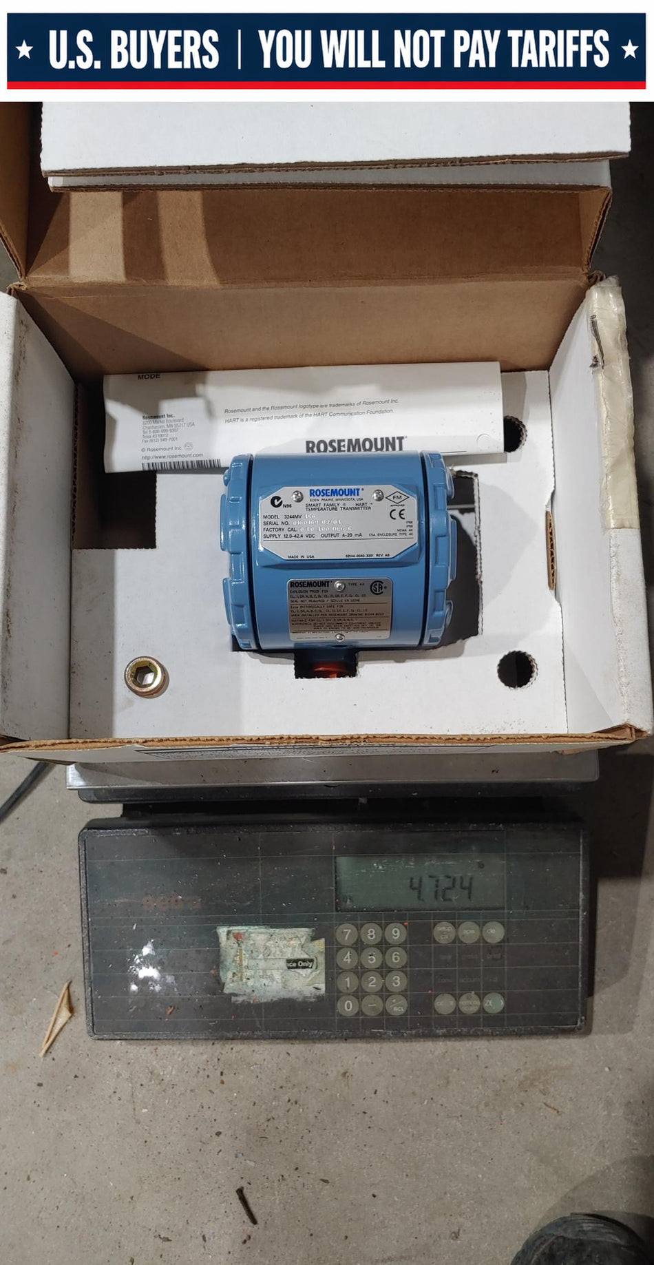 ROSEMOUNT Temperature Transmitter 3244MV1C6 "NEW"