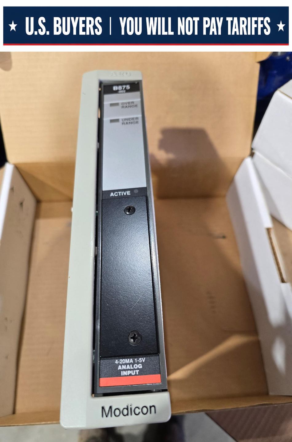 Schneider Electric  Modicon  AS-B875-002 ANALOG INPUT MODULE (USED MISSING TERMINAL STRIP)