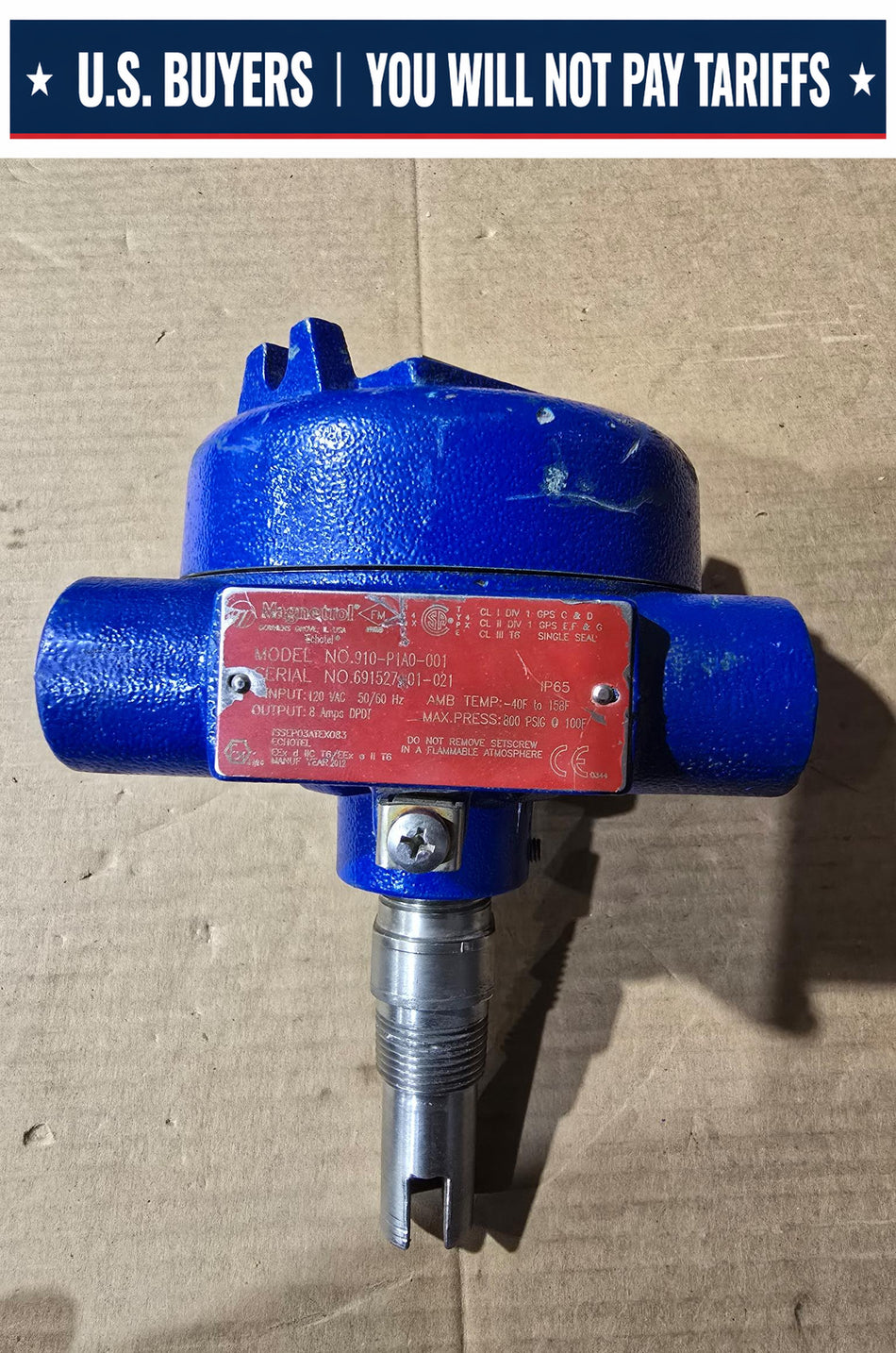 Magnetrol 910-P1A0-001 Level Switch 120 VAC 50-60 Hz (USED)