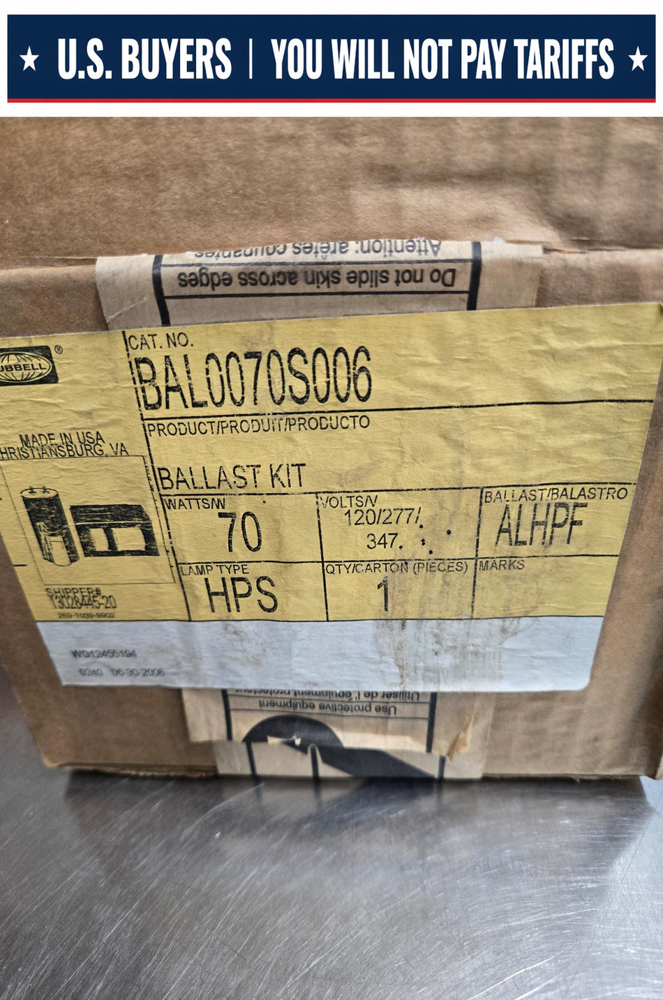 Hubbell 70W HP Sodium Ballast BAL0070S006