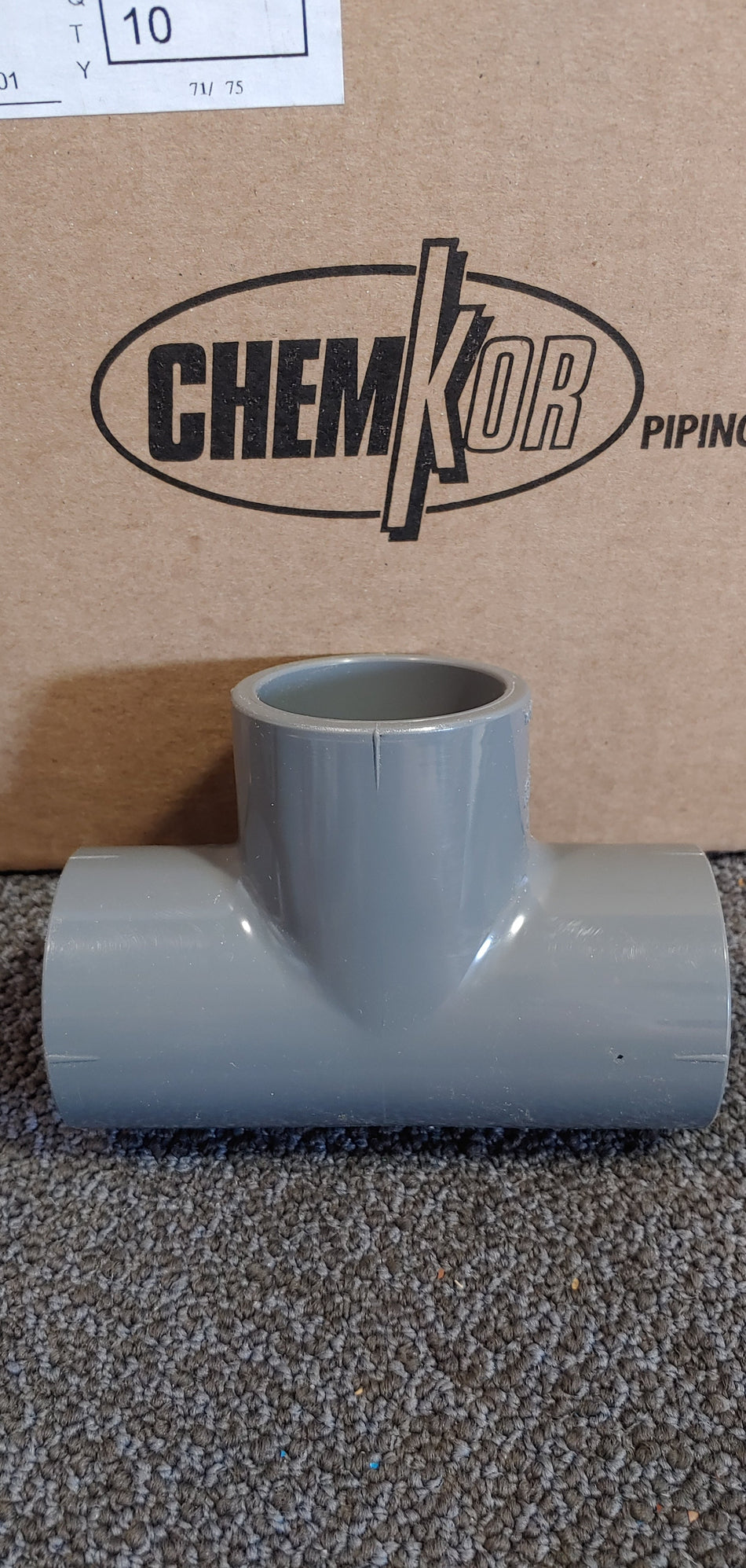 ChemKor 801015 PVC Socket Tee 1-1/2"  - QTY 10 PACK