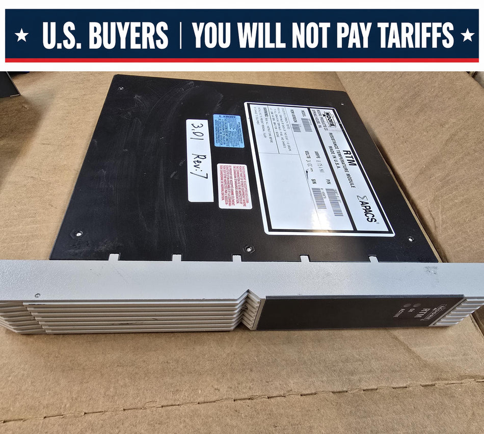 MOORE 39RTMCAN APACS,ROM:3.01, REV:7 RTM RESISTANCE TEMPERATURE MODULE, 24VDC (Used)