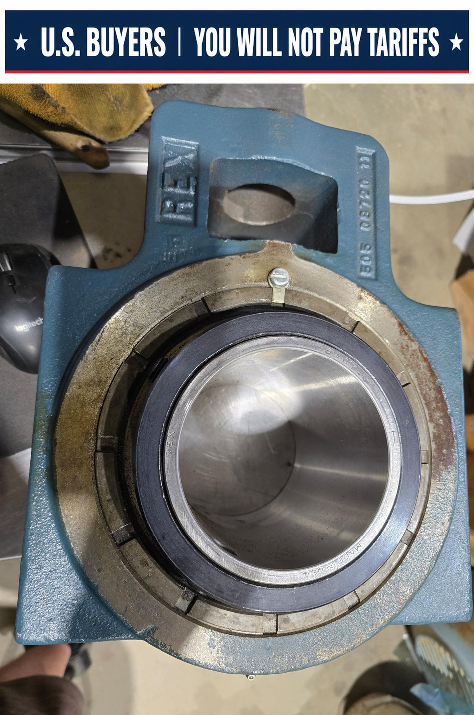 Rexnord ZT125407Y Spherical Roller Bearing Take-Up Unit - Side Mount, 4-7/16 in Bore, Cast Iron, Double Set Screw Collar