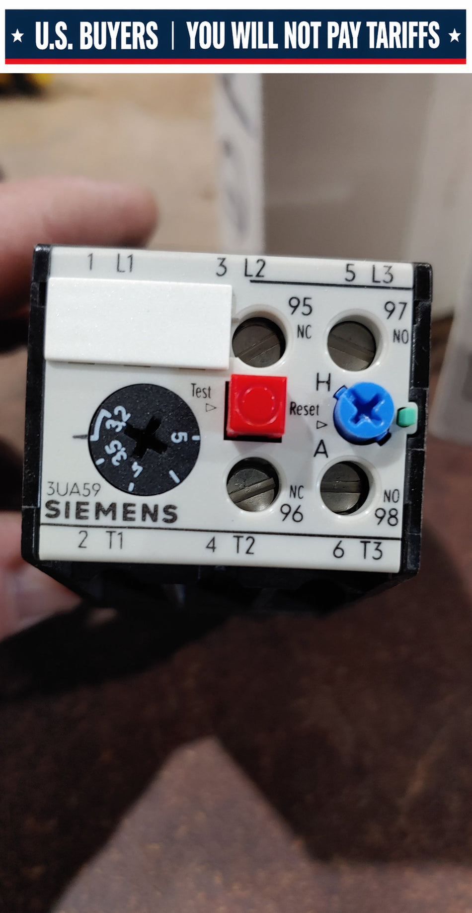 3UA59-00-1F Siemens, overload relay rated for 3.2-5 amps