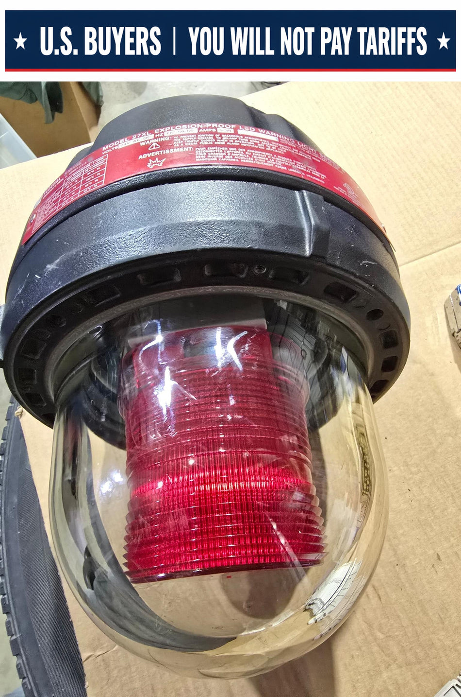 Federal Signal 27XL Explosion-Proof Led Warning Light COLOR: RED Series B (USED)