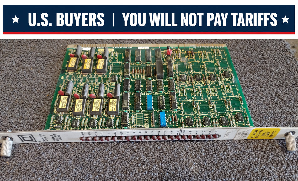 Square D Class 8997 Input/Output Board Type EQ-5210 MOB-10 Ser:A In:24Vdc Out:120Vac