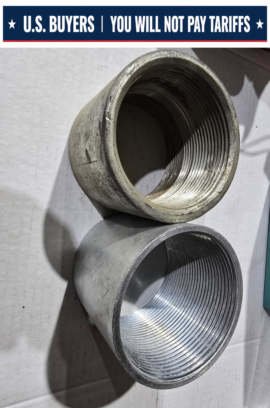 Rigid 3" conduit coupling (LOT OF 2 STEEL)