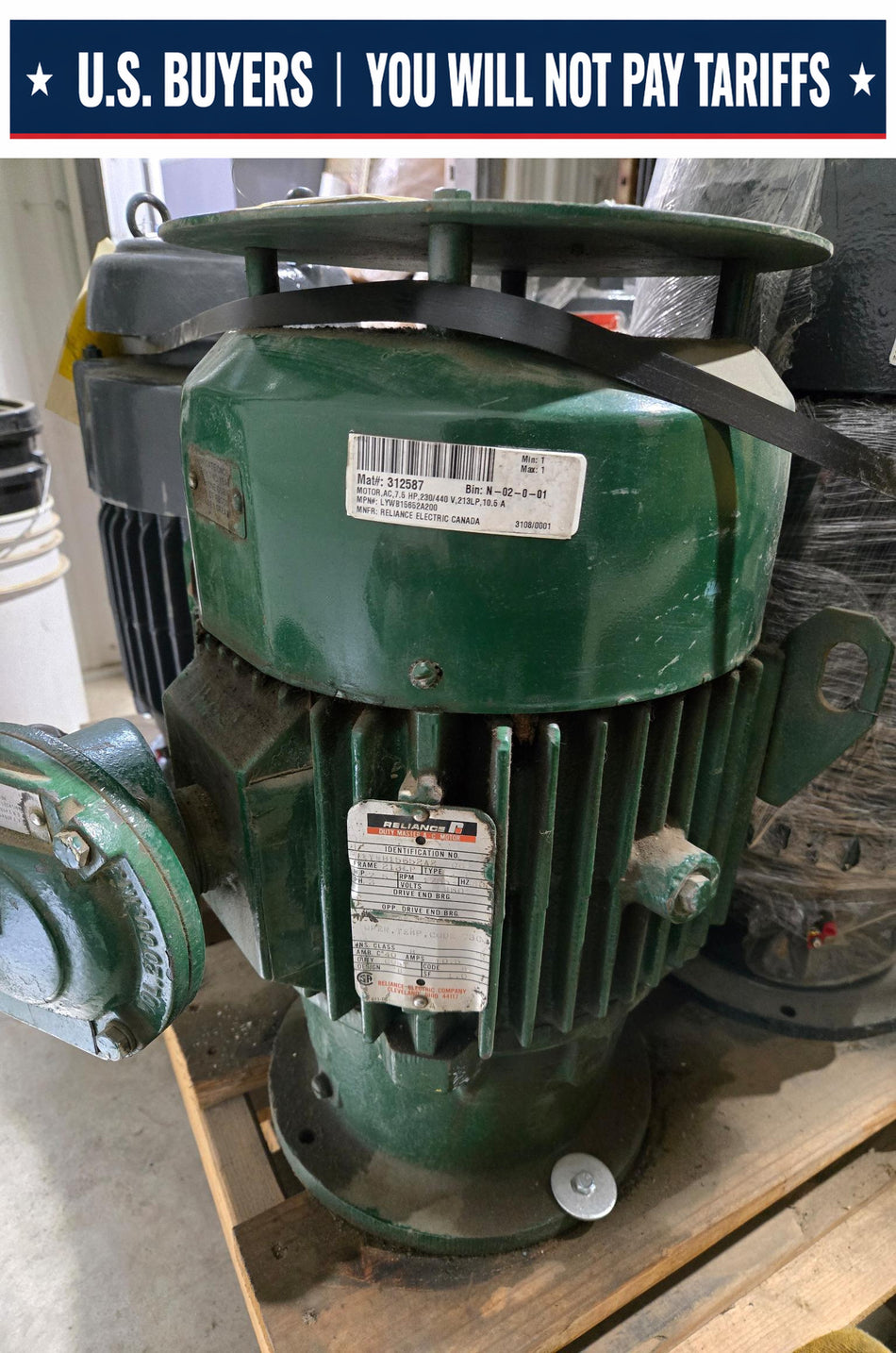 Reliance 7.5 HP Duty Master Electric Motor, 460V, 1755 RPM , FR 213LP