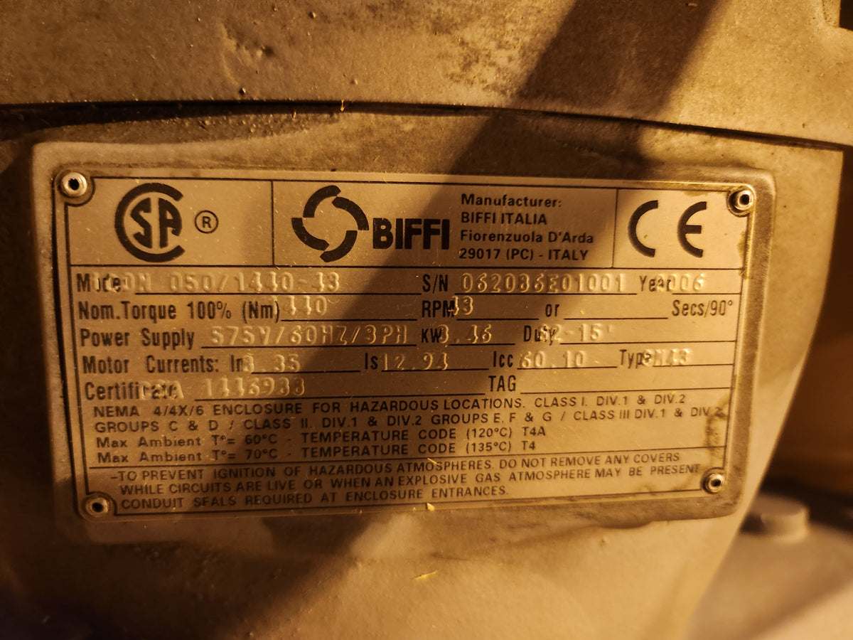 Biffi ICON 200 Electric Actuator, ICON 050/1440-43 – ETI Sales