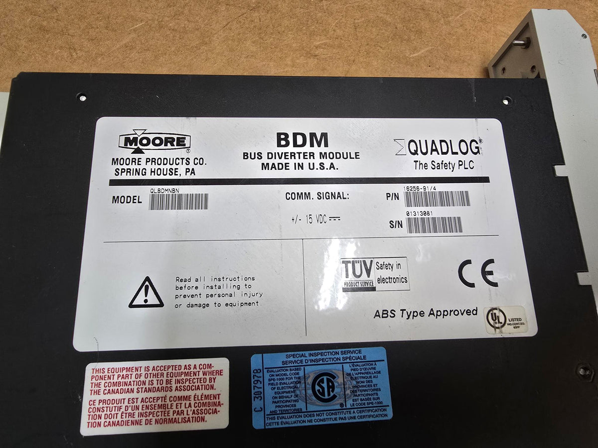 MOORE 39BDMNBN QUADLOG, REV:4 , BDM BUS DIVERTER MODULE, P/N:16256-91 ...