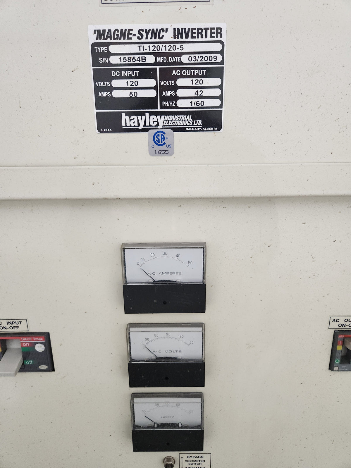 HAYLEY Supertrol Rectifier CCBT120E75F24H60A w/ Magne-Sync Inverter T1 ...