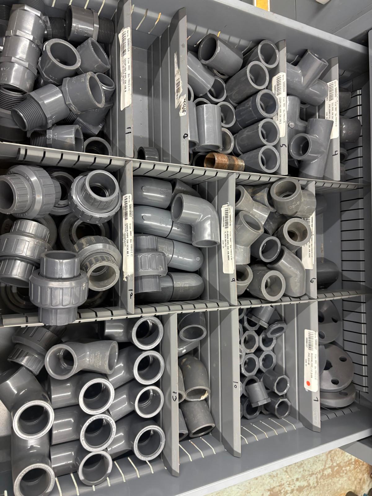 Parts Room with Cabinets and Fasteners