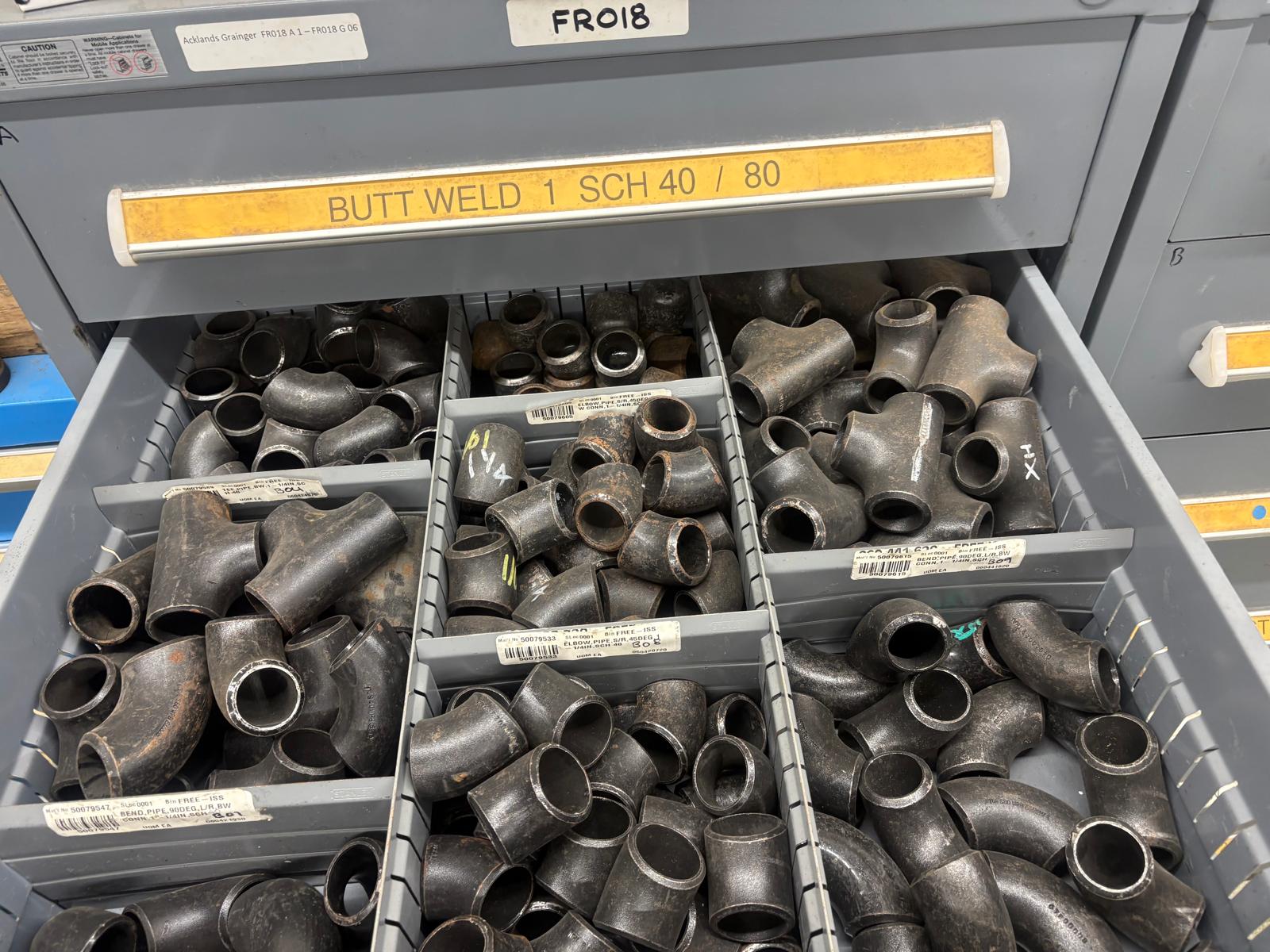 Parts Room with Cabinets and Fasteners