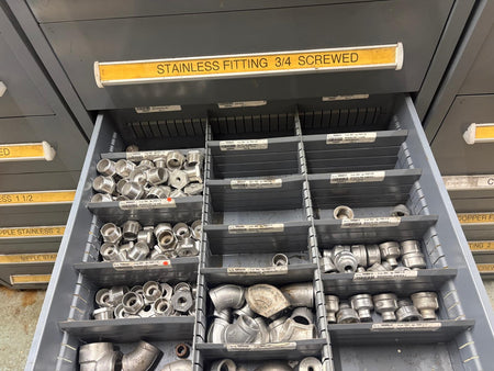 Parts Room with Cabinets and Fasteners