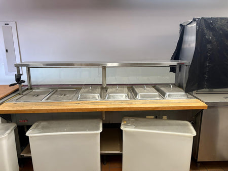 Complete Cafateria lineup of heavy-duty, classic commercial kitchen assets.