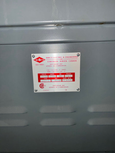 BABCO HVS-1 / Allen-Bradley CENTERLINE MCC Lineup, 2400 V, 1200 A
