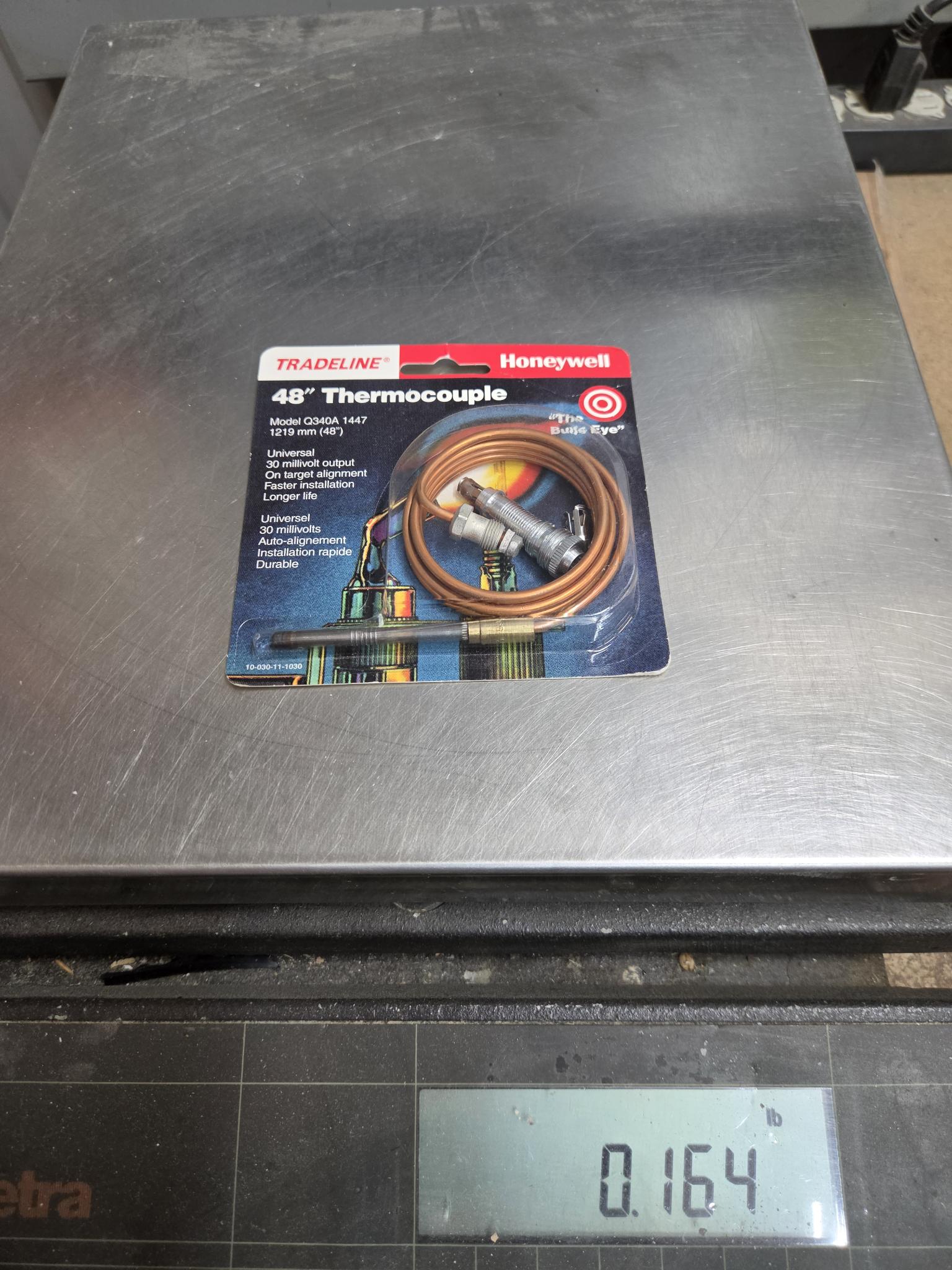 Honeywell Q340A1447 Thermocouple, 48 in, 30 mV