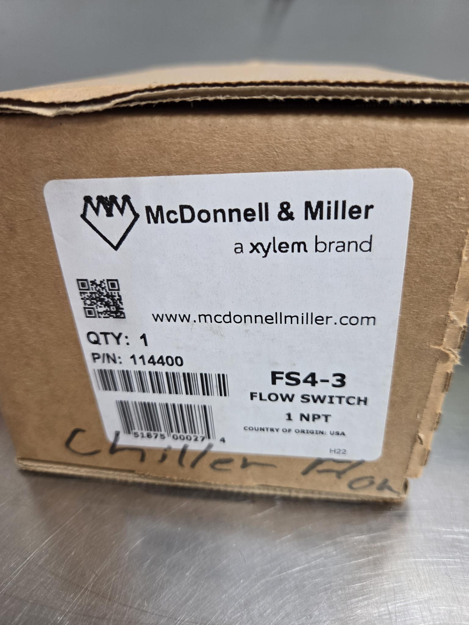 McDonnell & Miller FS4-3 / 114400 Flow Switch, 1 in NPT