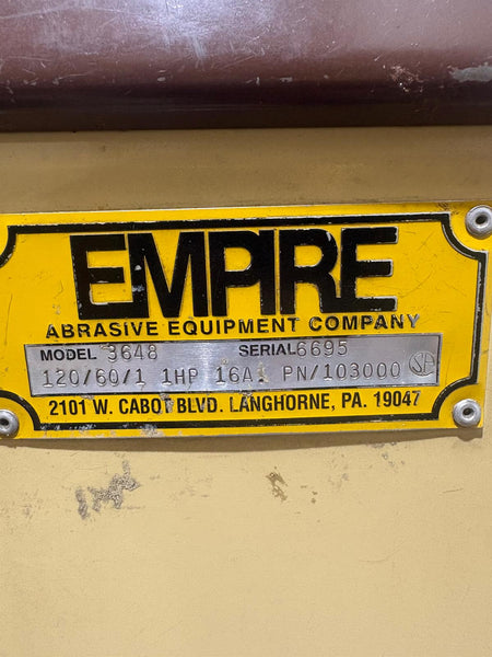 Empire 3648 Abrasive Blast Cabinet with Dust Collection, 120 V