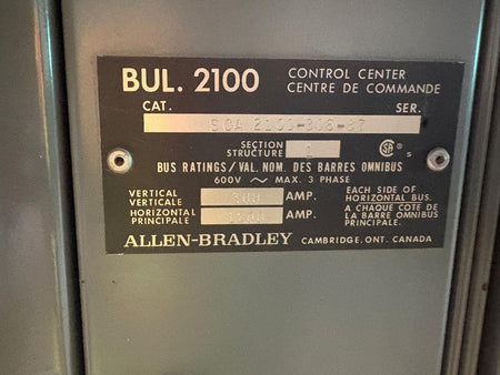 Allen-Bradley Bulletin 2100 Motor Control Center Lineup