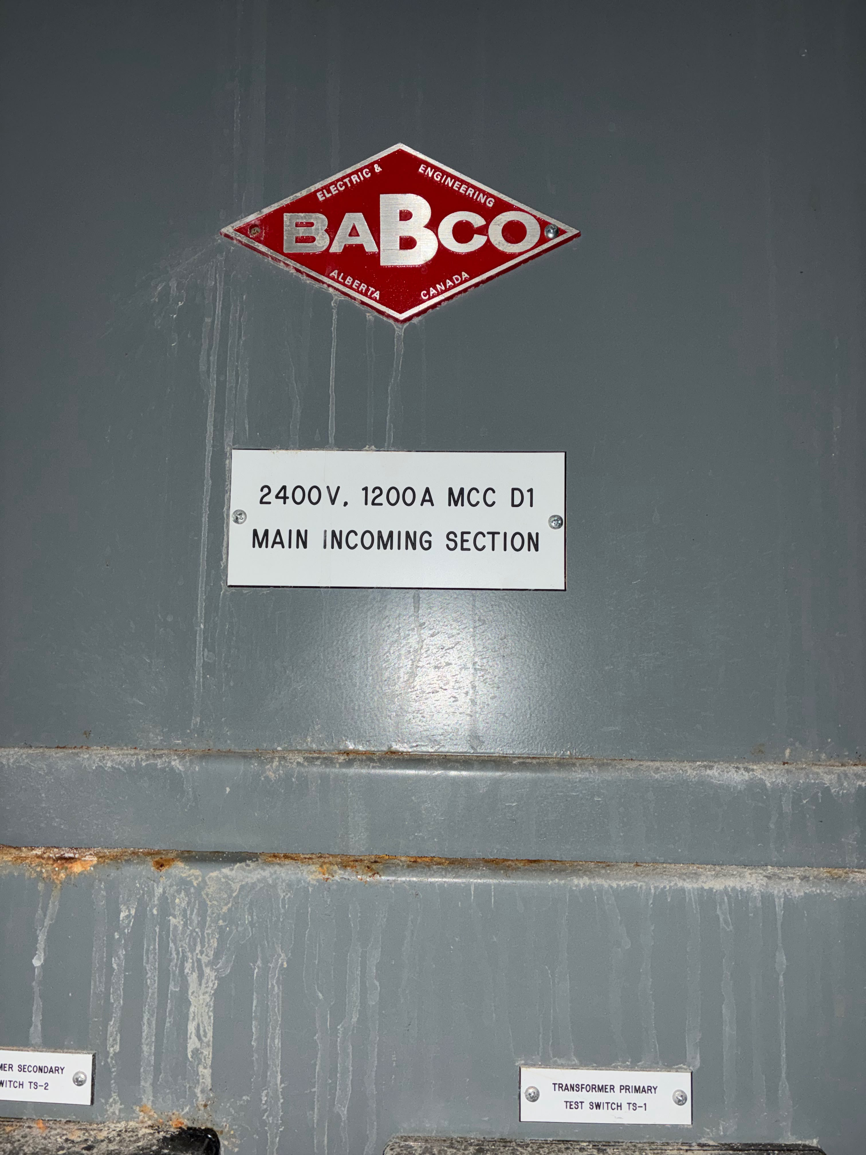 BABCO HVS-1 / Allen-Bradley CENTERLINE MCC Lineup, 2400 V, 1200 A
